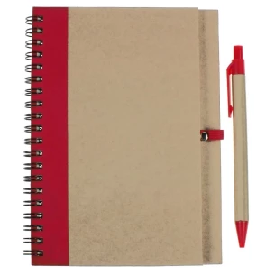 Eco3 note pad with pen - Red