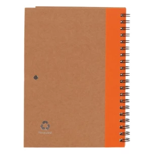 Eco3 note pad with pen - Orange