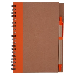 Eco3 note pad with pen - Orange