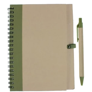 Eco3 note pad with pen - Green