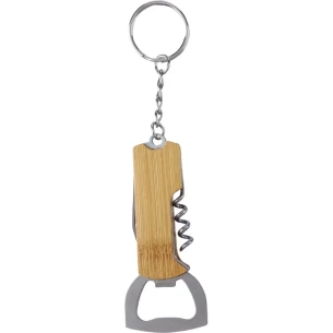 Bamboo 3-in-1 key ring - Brown