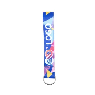 Loop lanyard key ring