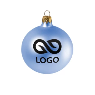 80mm bauble - Light blue