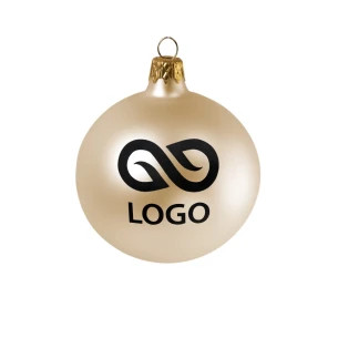 80mm Christmas bauble – Ecru