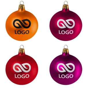 80mm Christmas bauble – Ecru