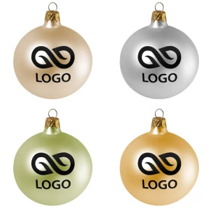 80mm Christmas bauble – Ecru