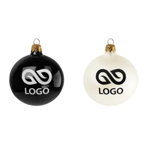 80mm Christmas bauble – Ecru