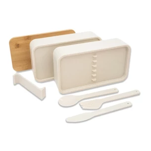 Victor lunch box double - Beige