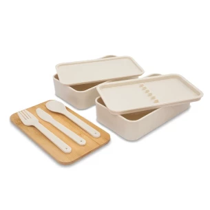 Victor lunch box double - Beige