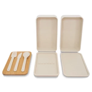 Victor lunch box double - Beige