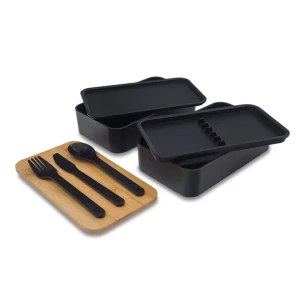 Victor lunch box double - Black