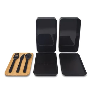 Victor lunch box double - Black