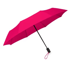 LEEDS folding umbrella, automatic - Pink