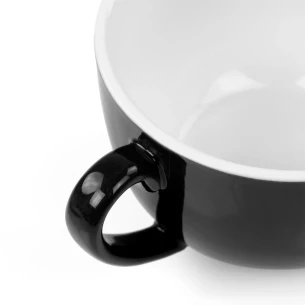SIMPLE cup with saucer 220 ml - Black