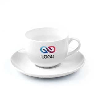 SIMPLE cup with saucer 220 ml - White