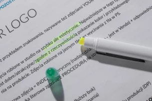 FLUO ballpoint pen with highlighter – yellow