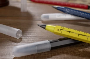 DRAWI perpetual pencil with measuring scale – yellow