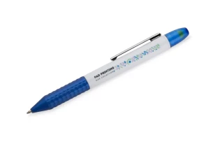 FLUO ballpoint pen with highlighter – blue