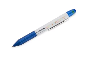 FLUO ballpoint pen with highlighter – blue