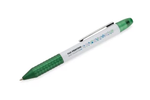 FLUO ballpoint pen with highlighter – green