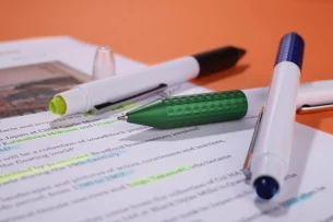FLUO ballpoint pen with highlighter – black
