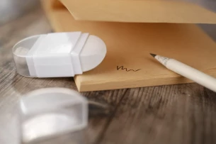 TRIMO eraser with sharpener – white