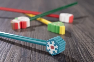 CHRISTMAS pencil with eraser – Snowflake