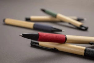 NATU bamboo ballpoint pen – red