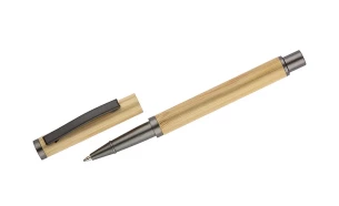 DENI bamboo ballpoint pen with a black refill