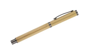 DENI bamboo ballpoint pen with a black refill