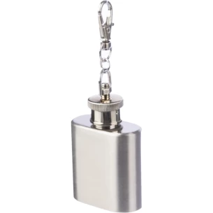30 ml hip flask, Gulu keyring – silver