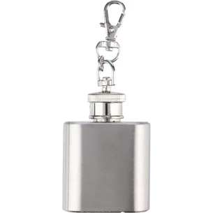 30 ml hip flask, Gulu keyring – silver