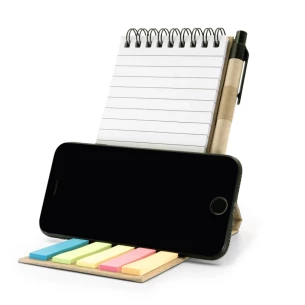 Madelyn note-taking set, notebook, pen, sticky notes – neutral