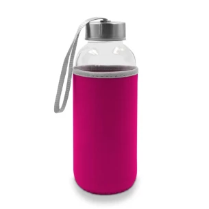 Bob 420 ml glass bottle – fuchsia