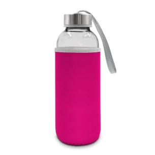 Bob 420 ml glass bottle – fuchsia