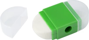 SoftieBand eraser and pencil sharpener – light green