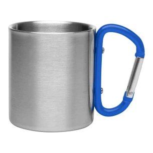 Easton 210 ml metal mug with carabiner – blue