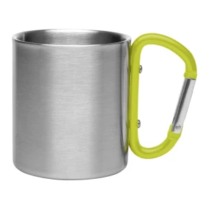 Easton 210 ml metal mug with carabiner – yellow