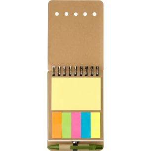 Ube – Note-taking set, A6-sized notebook, sticky notes, ballpoint pen – light green