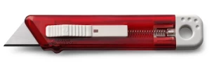 Rabel wallpaper knife with safety mechanism – red