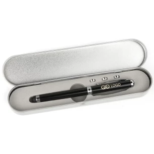 Laser ballpoint pen in a case – Blue