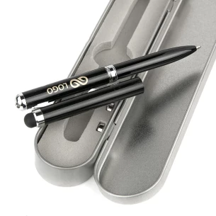 Laser ballpoint pen in a case – Blue