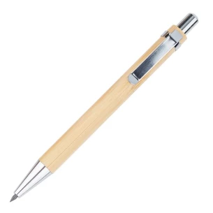 Lakimus bamboo refillable ballpoint pen/pencil in a case – beige