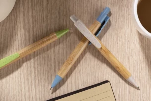 BAMMO bamboo ballpoint pen – light blue