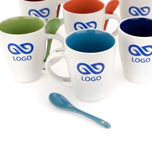 Mug with spoon - Spoon - Green