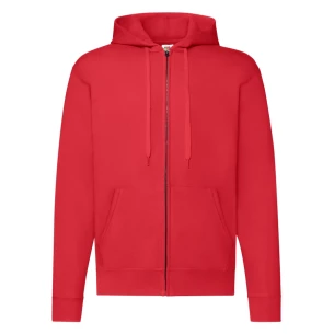 FOTL Zip Through Hooded Sweatshirt - Red