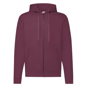 FOTL Zip Through Hooded Sweatshirt - Burgundy
