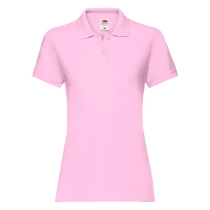Fruit Of The Loom Premium Women's Polo Shirt - Light Pink