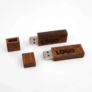 Wood 8Gb Flash Drive - Beige